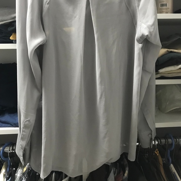 Byron Lars Loose Fitting Grey Sheer Blouse - Picture 5 of 13